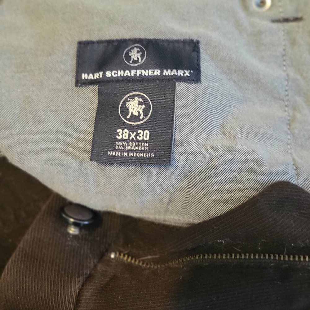 Hart Schaffner Marx Men's Pants Size 38x30 Chocolate Briwn
